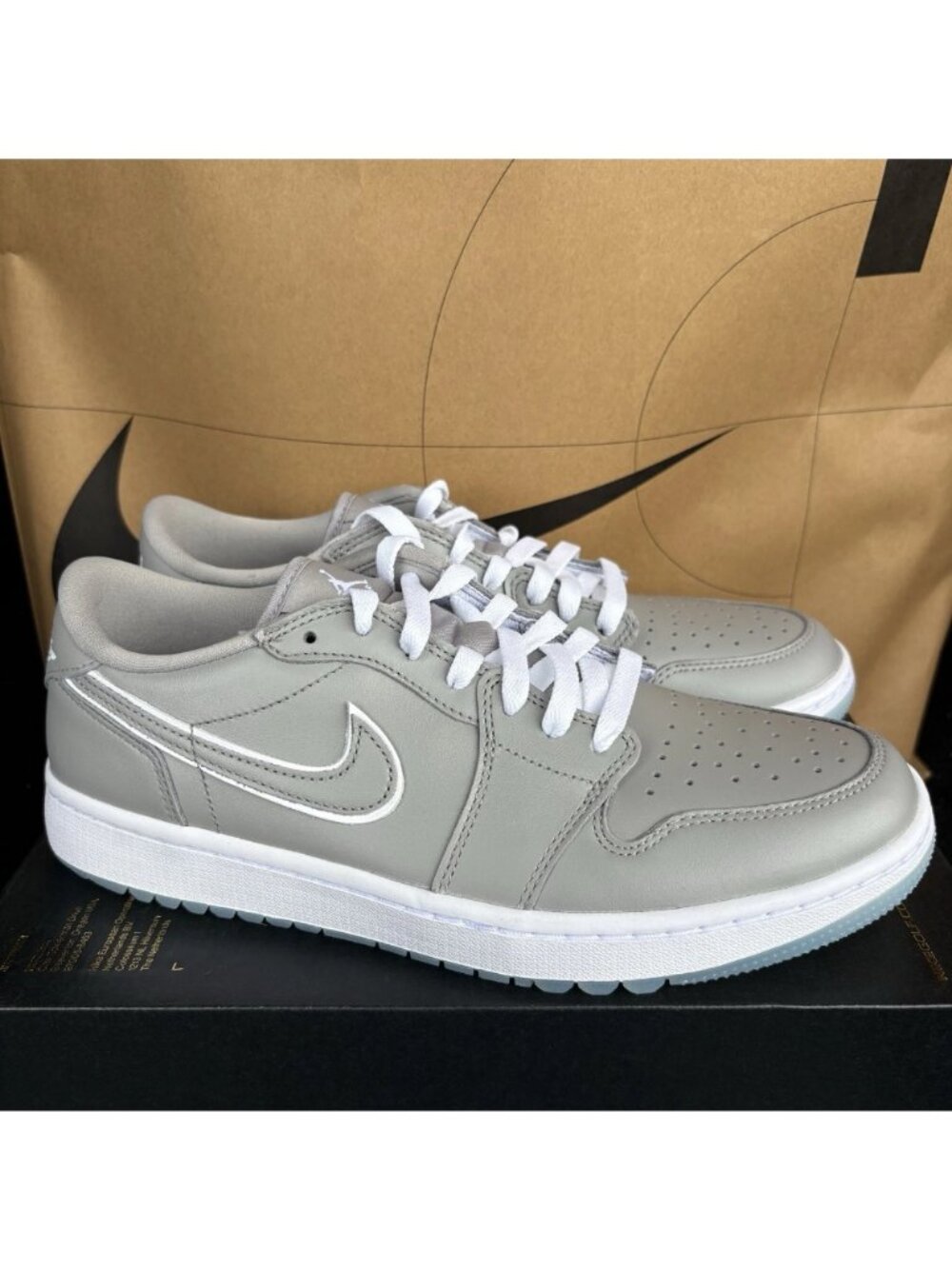 NEW Nike Jordan 1 Low Golf Medium Grey White Blue Tint DD9315-007 Men Size 9